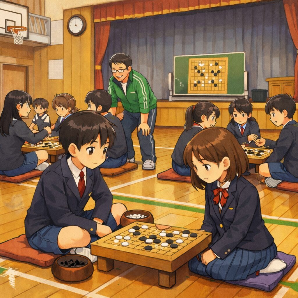 中学校で囲碁授業
